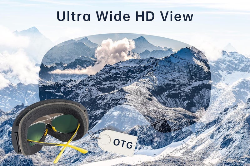 Whale Professional Ski Goggles Unisex Adult Snow Goggles Interchangeable Magnetic Replacement Lenses&Anti-Fog, Anti-UV400 - Image 4